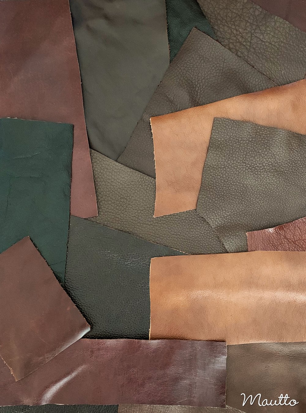 Image of Brown Leather Pieces - 1 Pound Bag of Scraps & Remnants - for Crafts, Art, DIY Projects, Jewelry