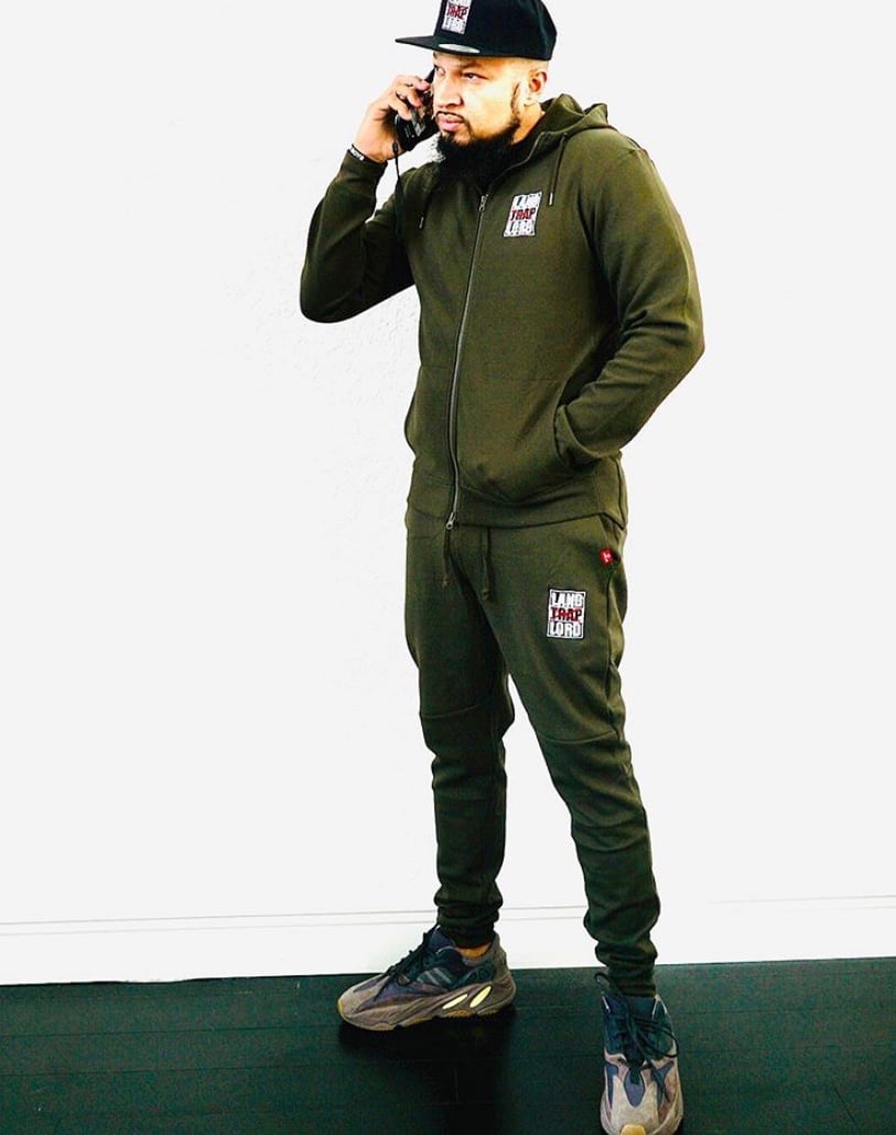 olive green sweat suit