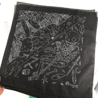 Image 7 of Sleeping Cat/Skeleton Bandana 