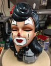 Vintage Revamped Clown Girl Head Vase