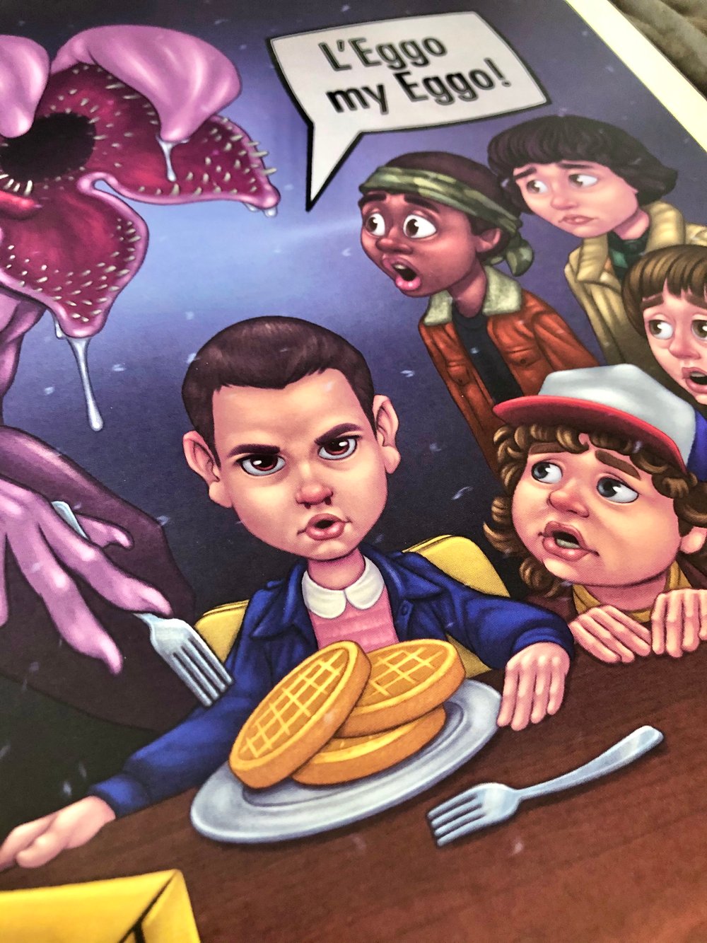 Stranger things “l’eggo my eggo” print
