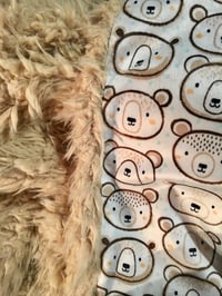 Image 1 of Teddy Bear Baby Minky Blanket 🐻 ✨REDUCED ✨