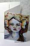 Lady with butterflies