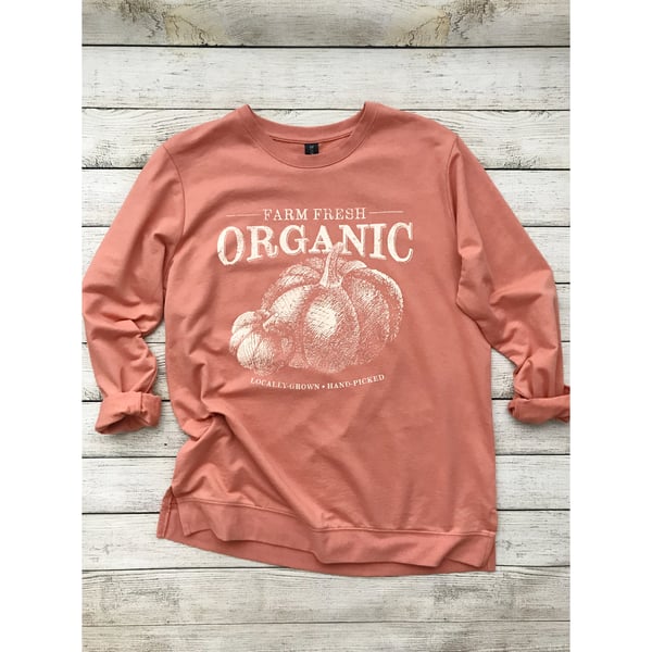 Image of Organic Pumpkin Light Terry Crew