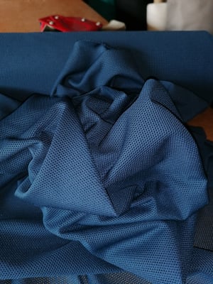 Image of Coolmax Lining mesh, Mid Blue Roll Length = 150 metres, Factory Seconds