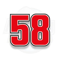 Image 1 of #58 Marco Simoncelli Race Numbers