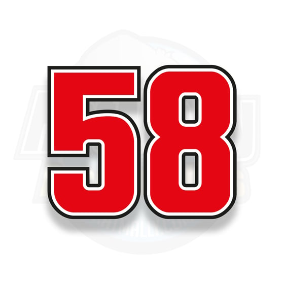 Image of #58 Marco Simoncelli Race Numbers