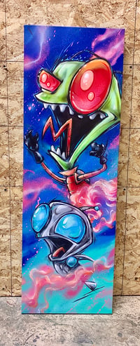 Invader Zim canvas painting