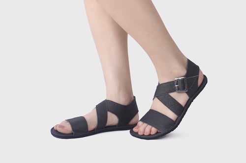 Image of Sandal X in Charcoal Piñatex®