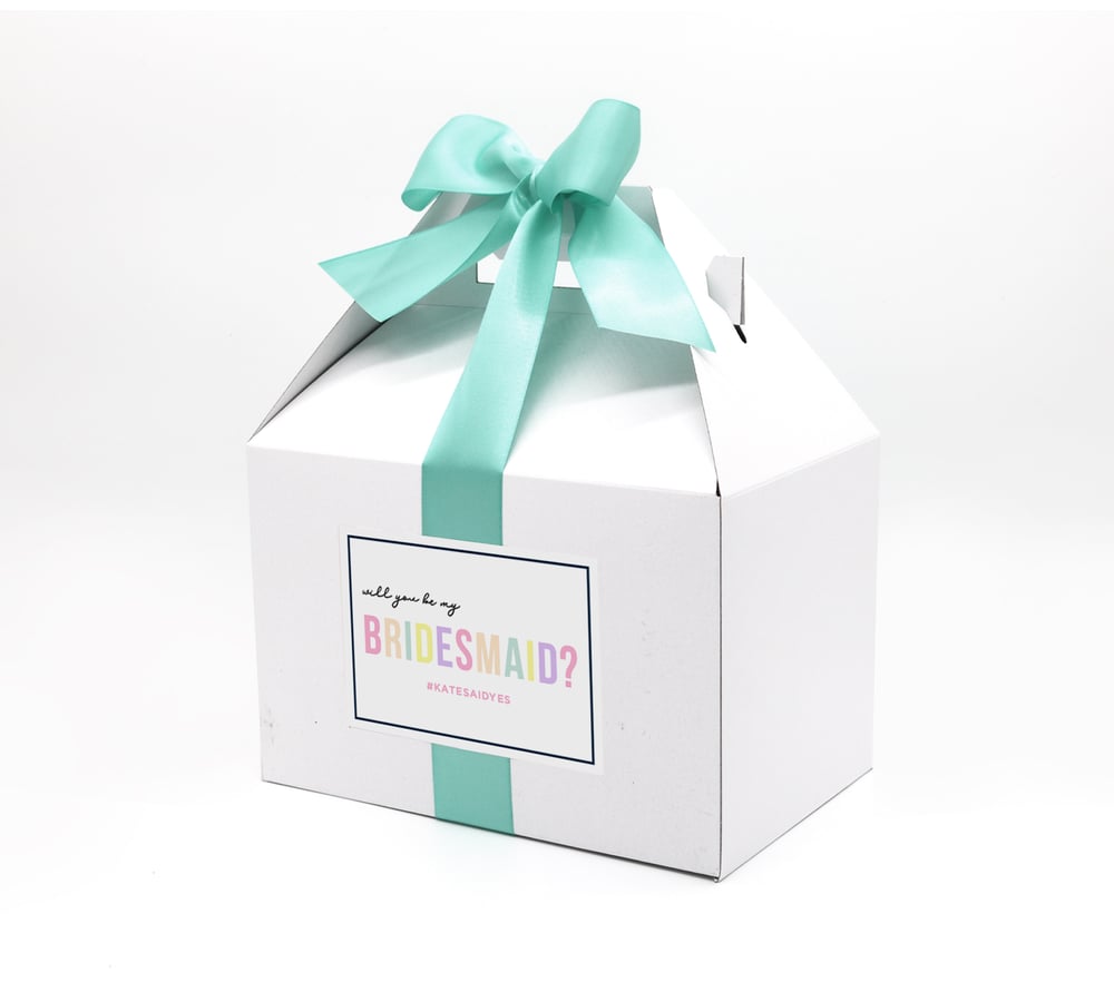 Image of Custom Pastel Will You Be My Bridesmaid Proposal Box