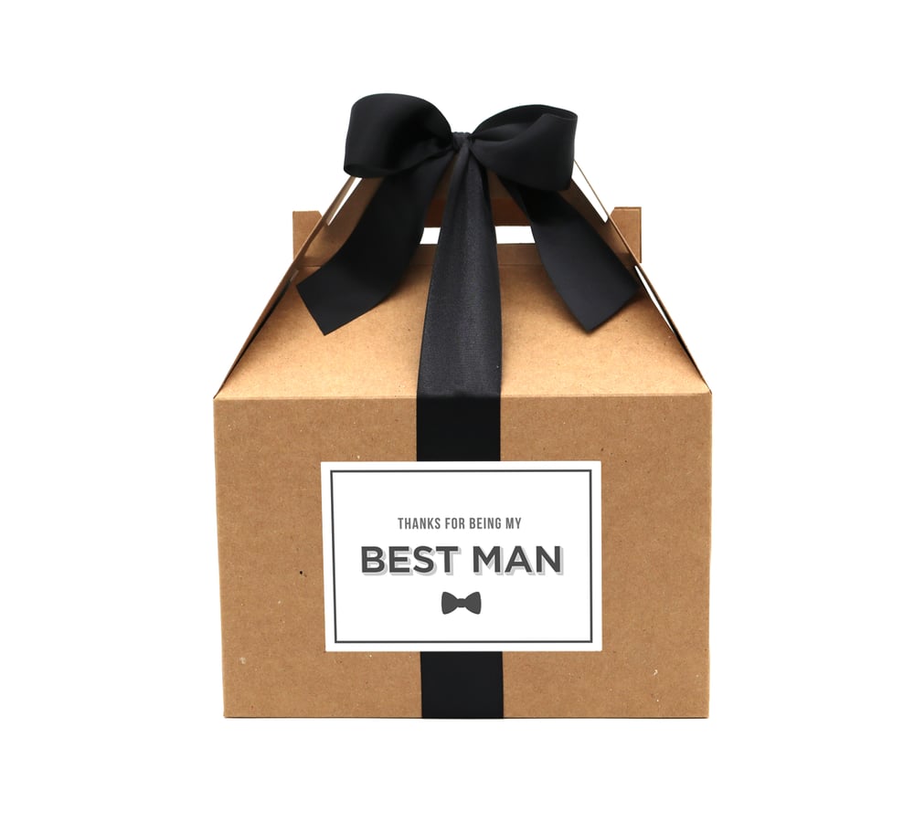 Image of Custom Bowtie Best Man Thank You Box