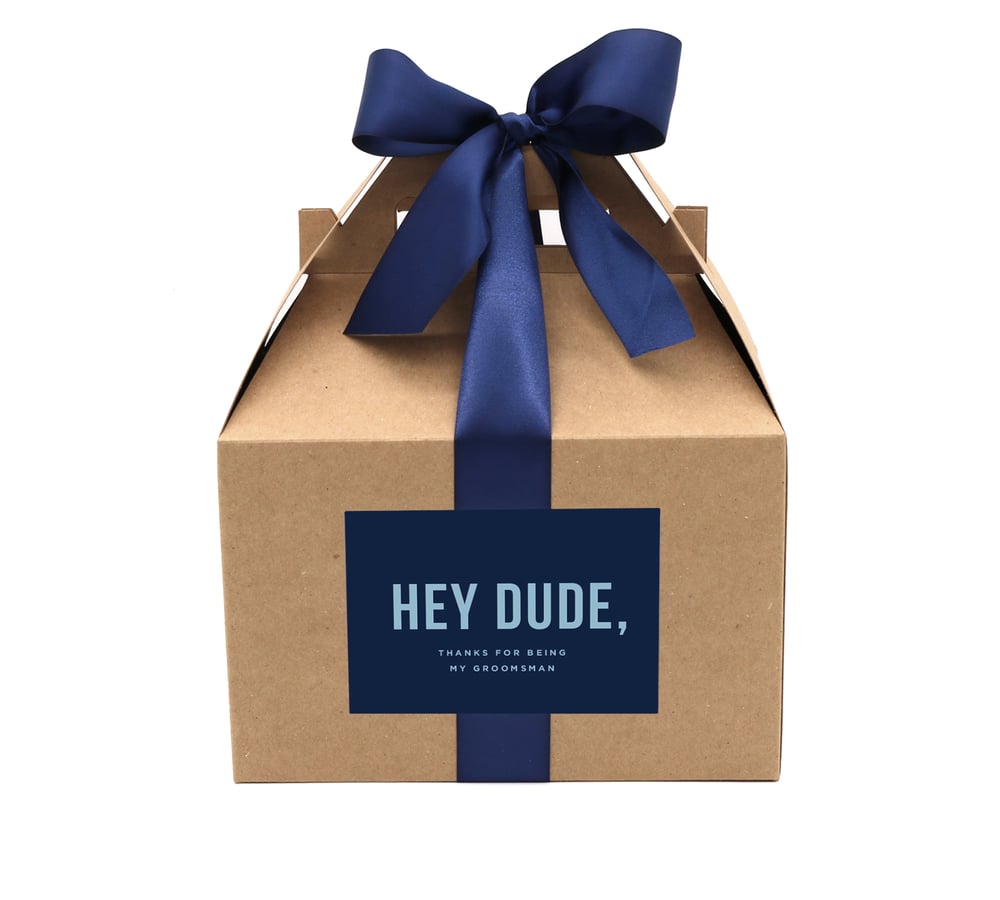 Image of Custom Hey Dude Groomsman Thank You Box