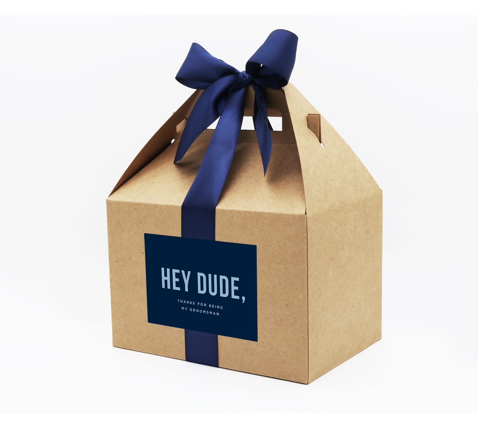 Custom Hey Dude Groomsman Thank You Box