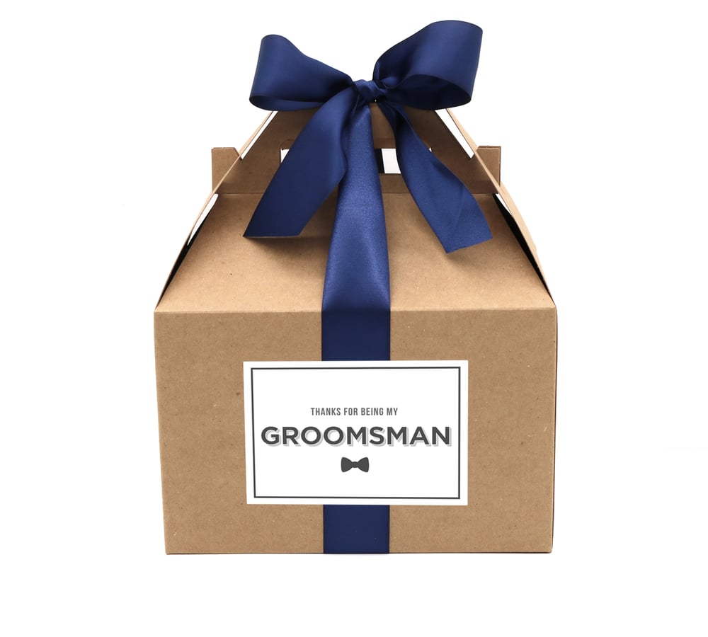 Image of Custom Bowtie Groomsman Thank You Box
