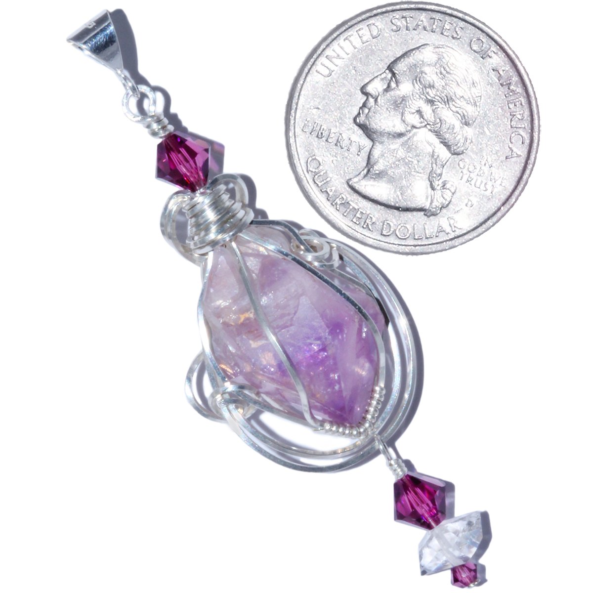 Amethyst Scepter Extraterrestrial Crystal Pendant 