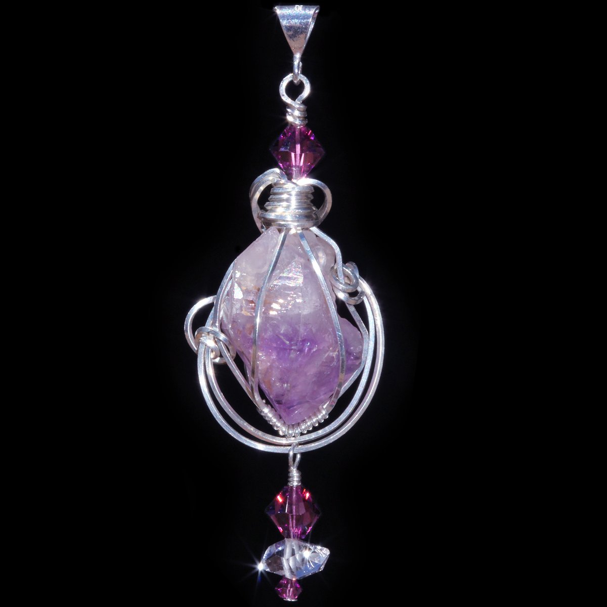 Amethyst Scepter Extraterrestrial Crystal Pendant 
