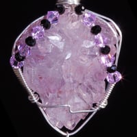 Image 3 of Amethyst Flower Elestial Crystal Pendant