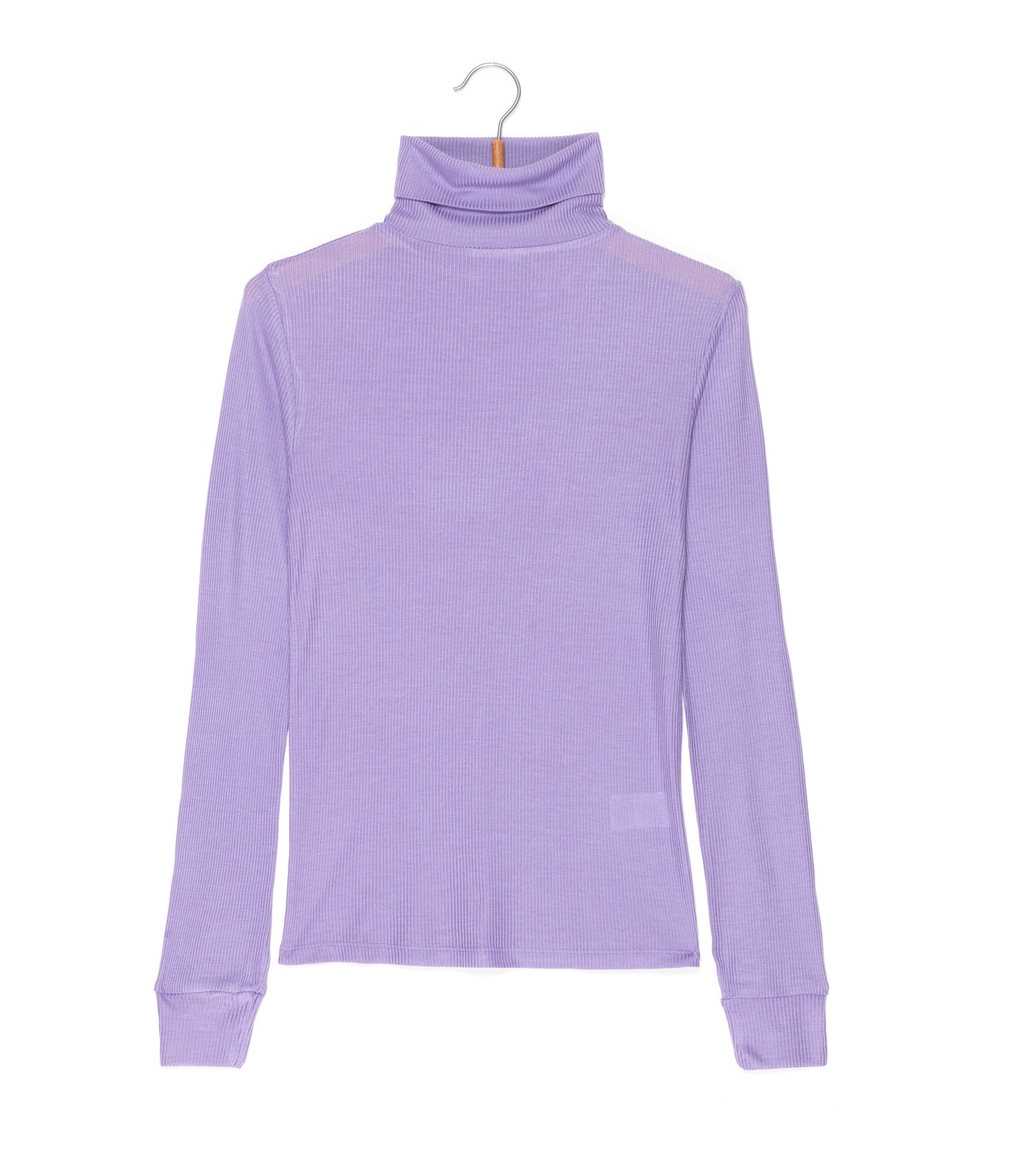 Image of Top col roulé côtes SEVERIN coloris Mauve 59€ -50%