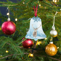 Image 4 of Wooden ornaments (deer in the snow)