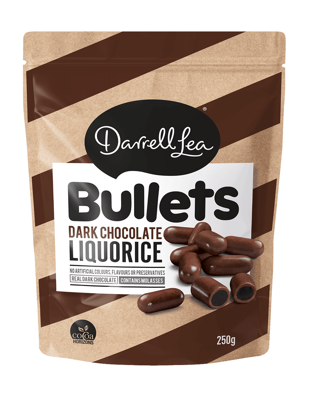 Image of Bullets Liquorice Dark Chocolate 250G