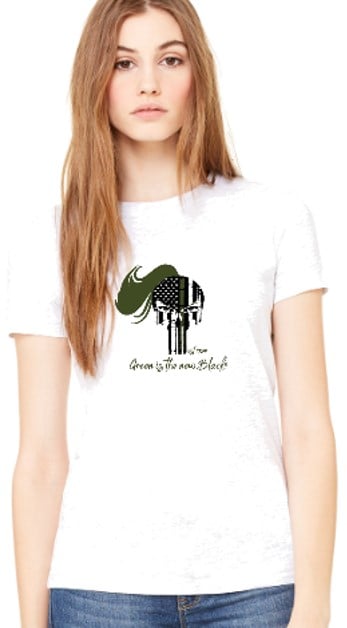 Image of GREEN IS THE NEW BLACK - LADIES BELLA TEE