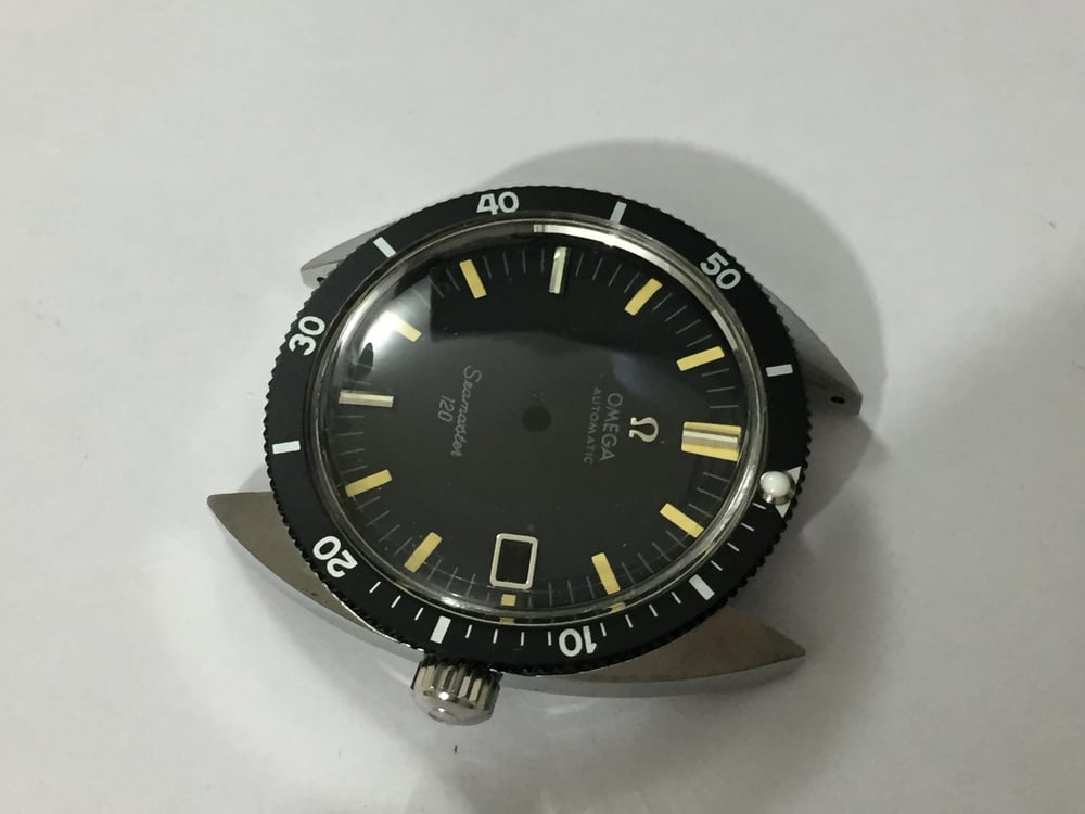 RARE OMEGA SEAMASTER 120m S/STEEL DIVERS COMPLETE MENS WATCH CASE KIT ...