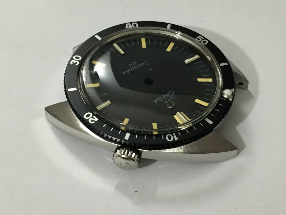 Image of RARE OMEGA SEAMASTER 120m S/STEEL DIVERS COMPLETE MENS WATCH CASE KIT Ref. 135.027-CAL 601 SERIES
