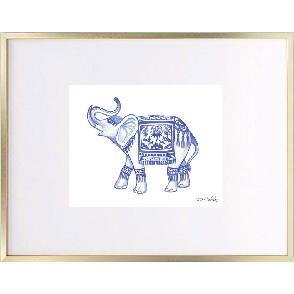 Image of Blue Elephant Art Print