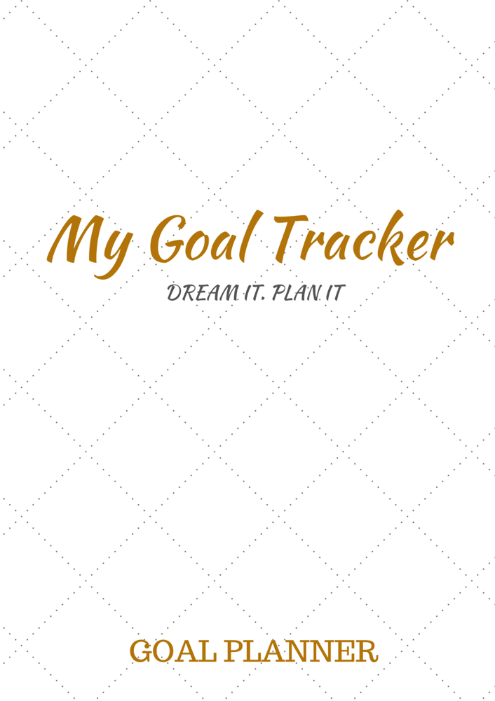 Image of WHITE & GOLD GOAL TRACKER PLANNER