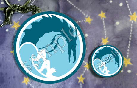 Image of FFXV A.I. am Human 3" Acrylic Charm / 1.25" Button