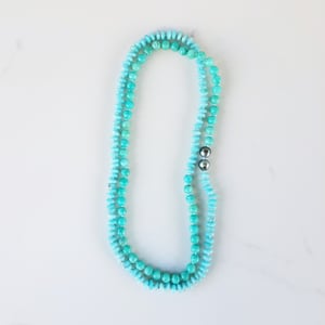 Amazonite & Tahitian Pearl Baby Helix Necklace