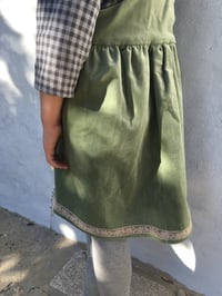 Image 5 of Pinafore Dress-pale green corduroy