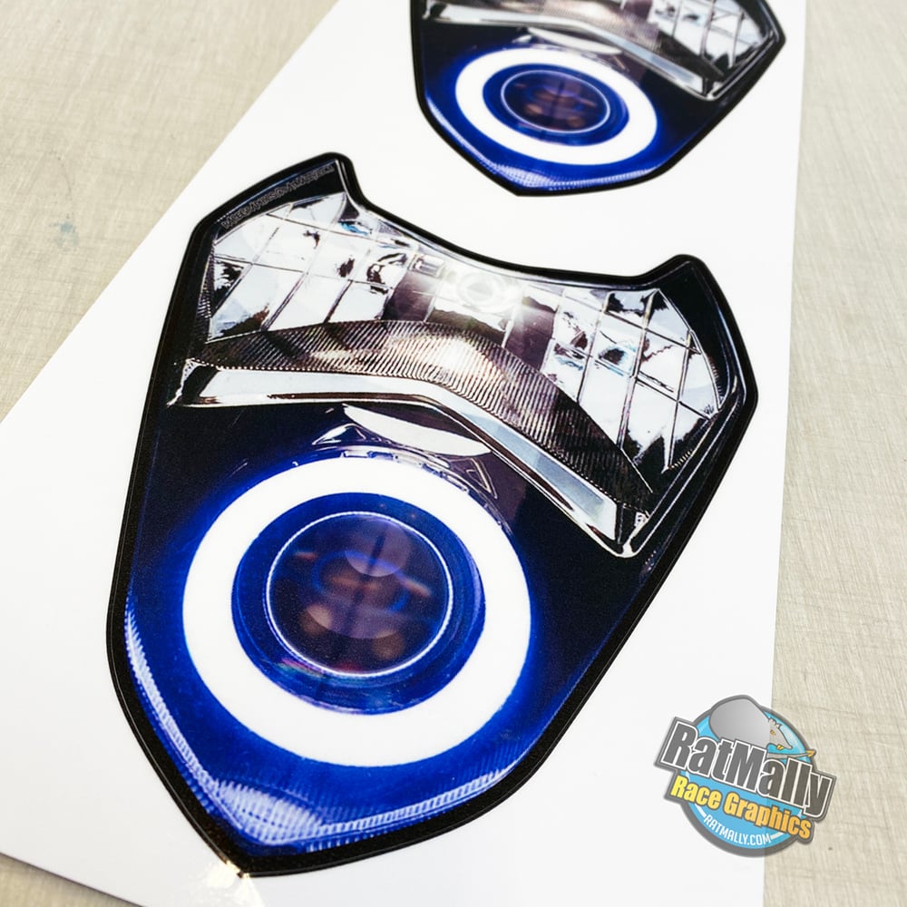 Image of Headlight Stickers to fit: Suzuki GSX-R 1000 K3 K4