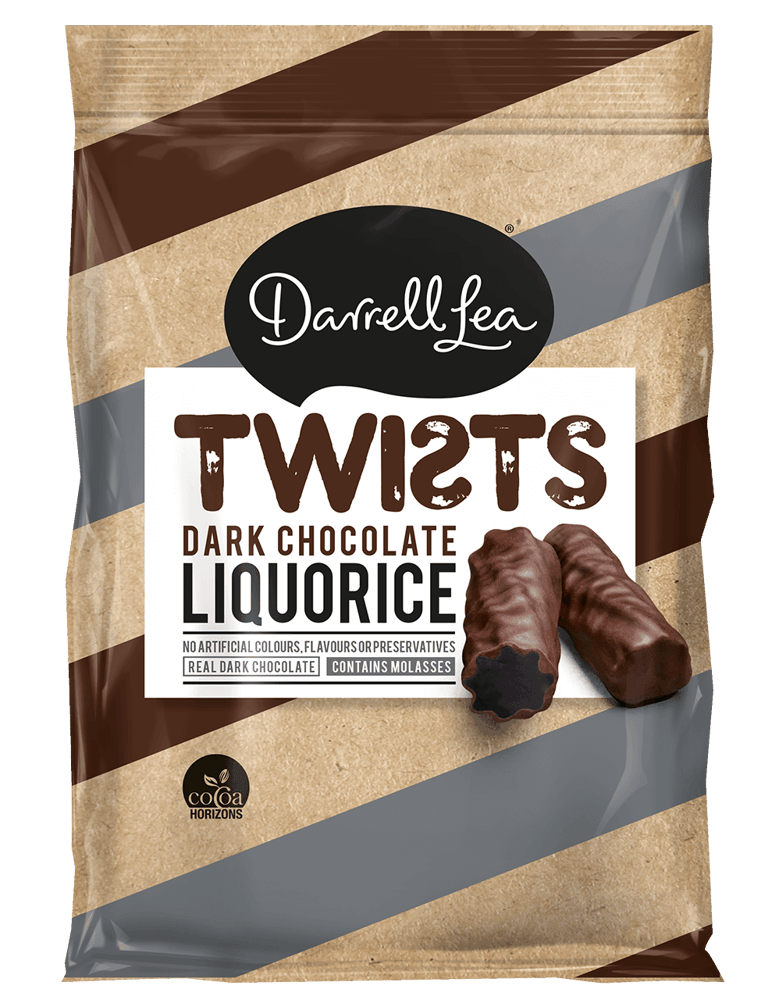 Image of Twists Liquorice Dark Chocolate Coated 200G