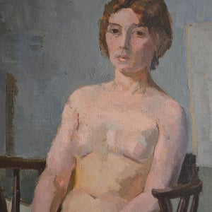 Image of 'Nude sitting in Chair,'  Philippa Maynard Romer (1929-2010)