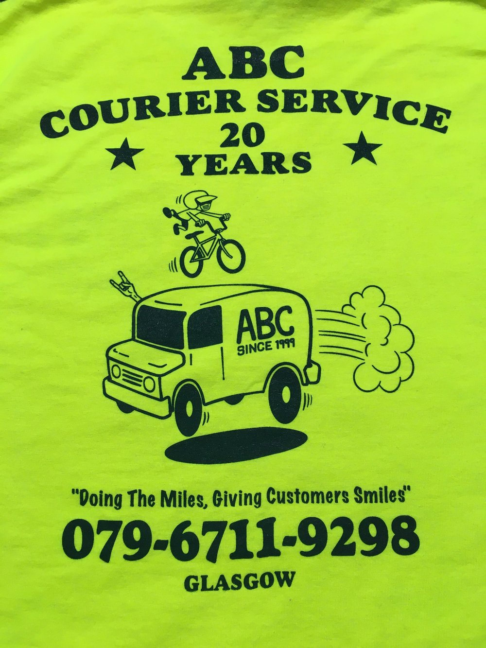 ABC COURIERS 20th ANNIVERSARY TEE