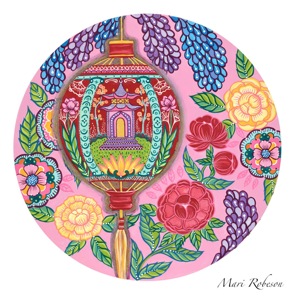 Image of Sanctuary in Pink - Resin Art Plaque