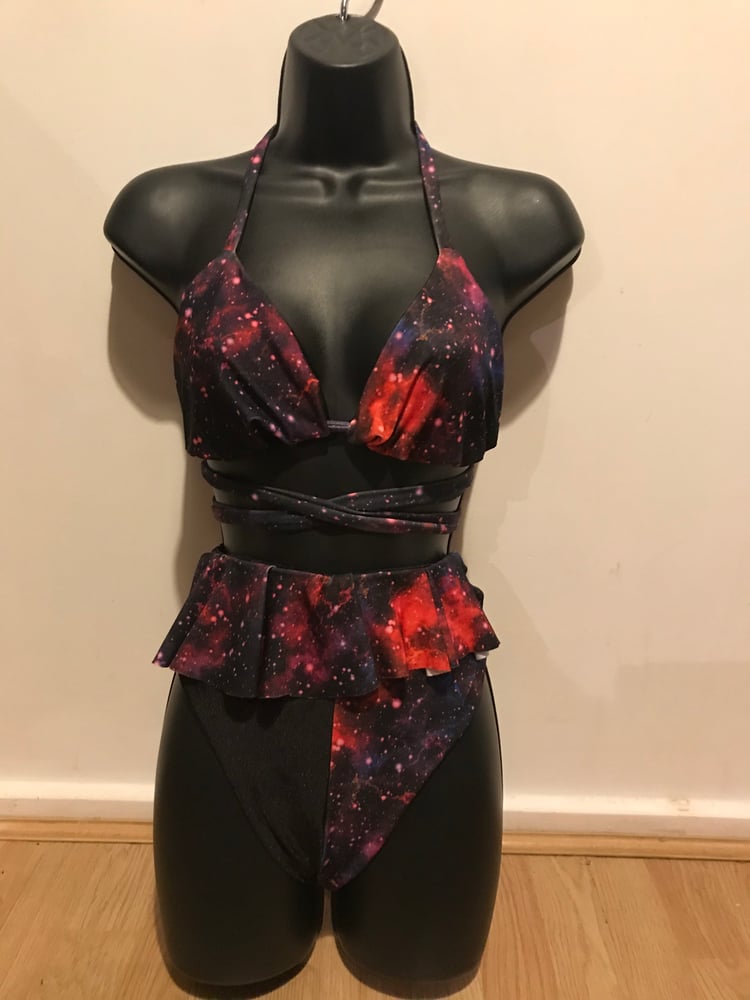 Image of Space print two piece bikini 