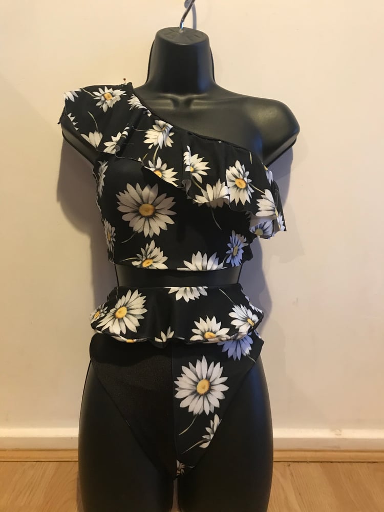 Image of Daisy print two piece bikini 
