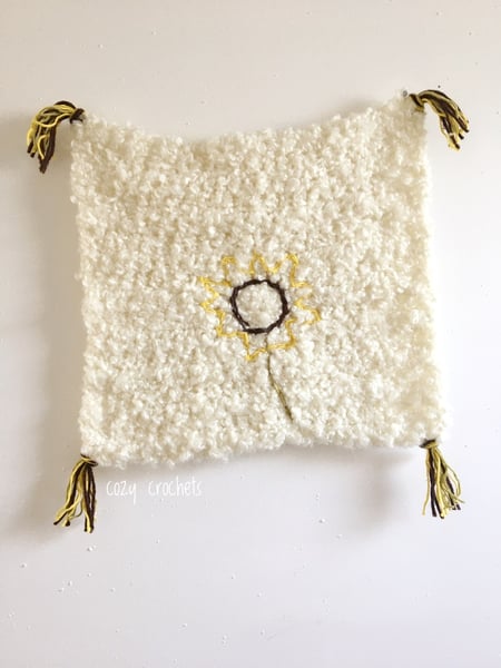 Image of Crochet Sunflower Lovey Blanket *Made to Order*