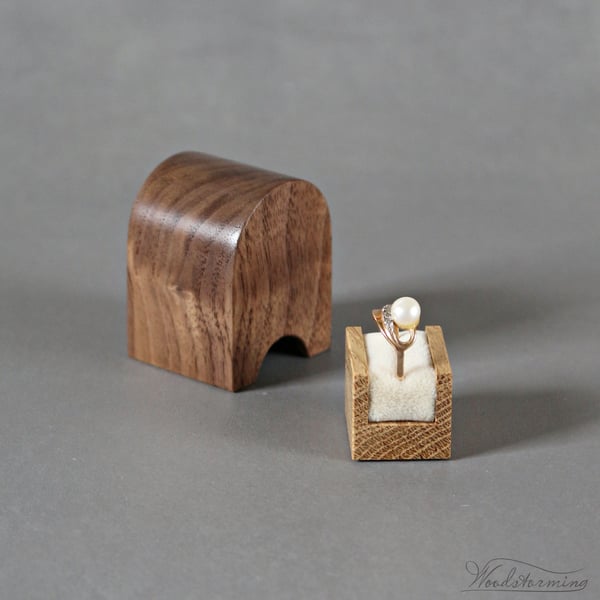 Image of Engagement ring box - handmade, original Woodstorming design 