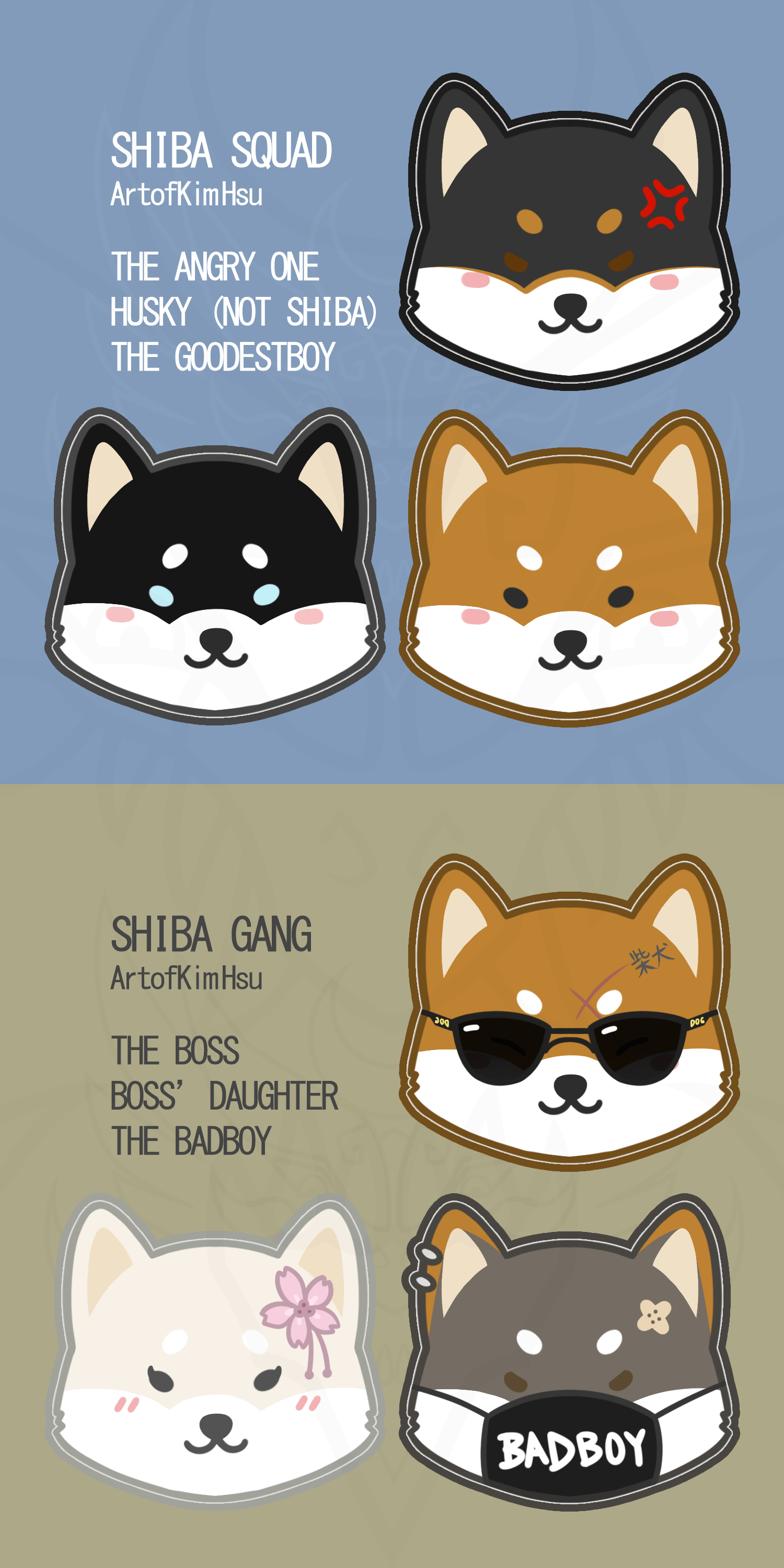 Image of Shiba Squad Sticker Sheet Series 1