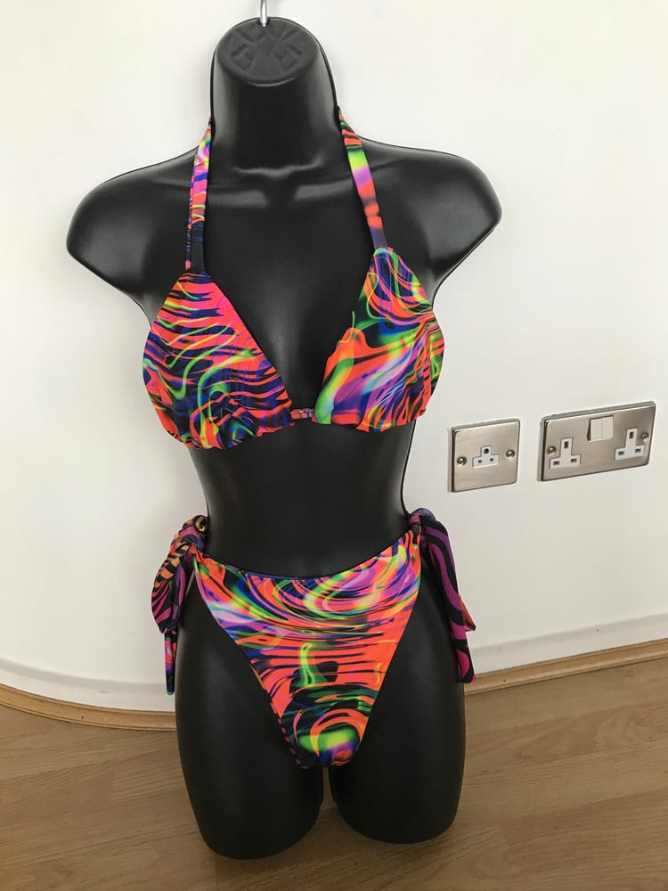 Image of Neon electric swimsuit set