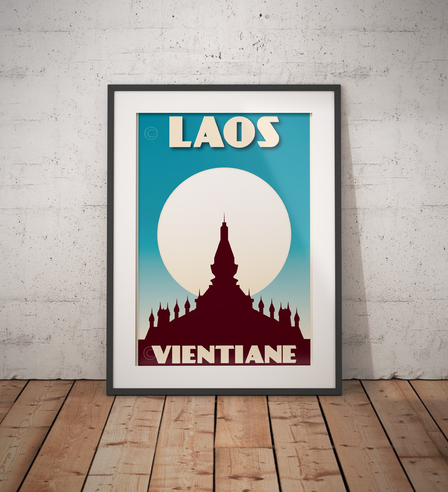 Affiche Asie Indochine Empire - Affiche Vintage