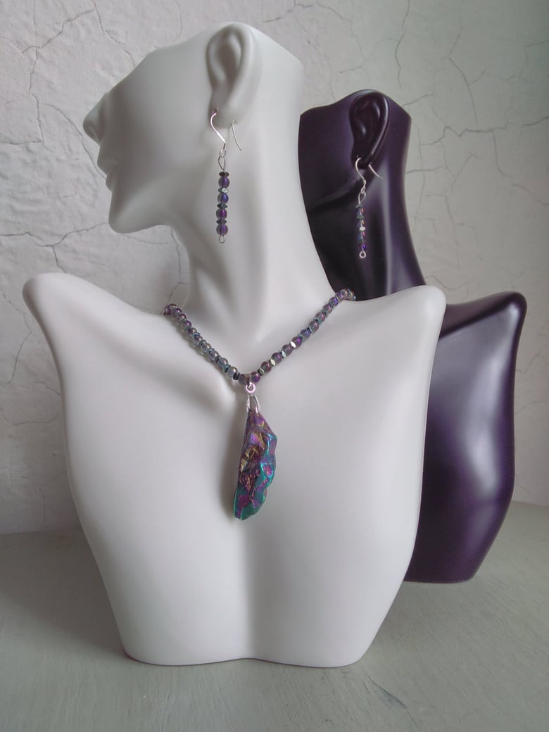 Image of FREE FORM TITANIUM PENDANT NECKLACE SET