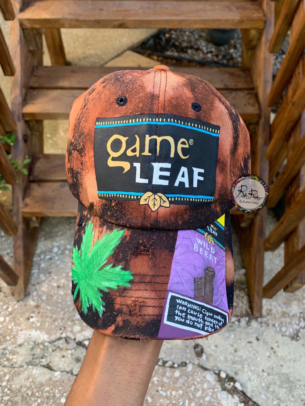 Image of Distressed Game Leaf Hat With Pack 