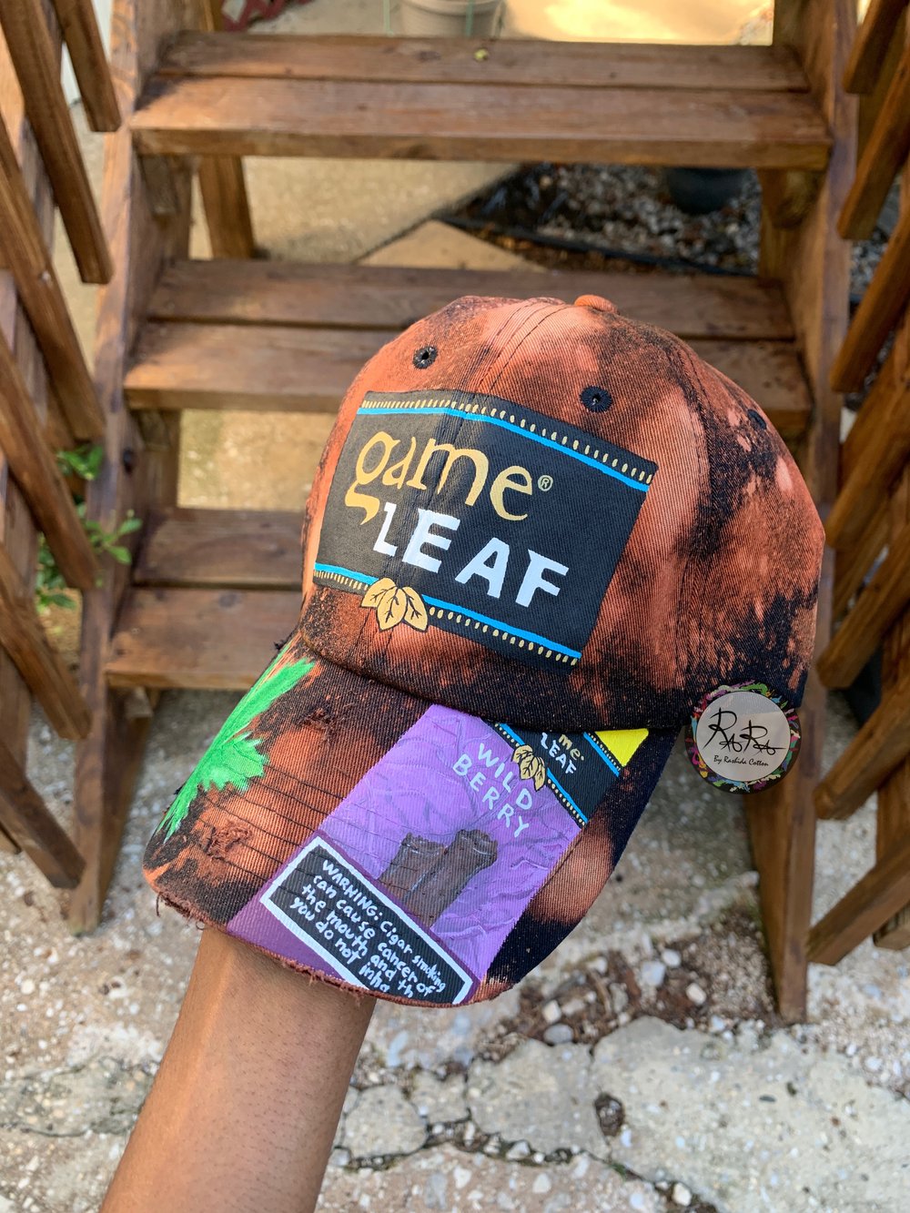 Image of Distressed Game Leaf Hat With Pack 