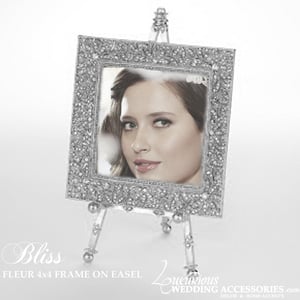 Image of Bliss Fleur Silver Frame On An Easel