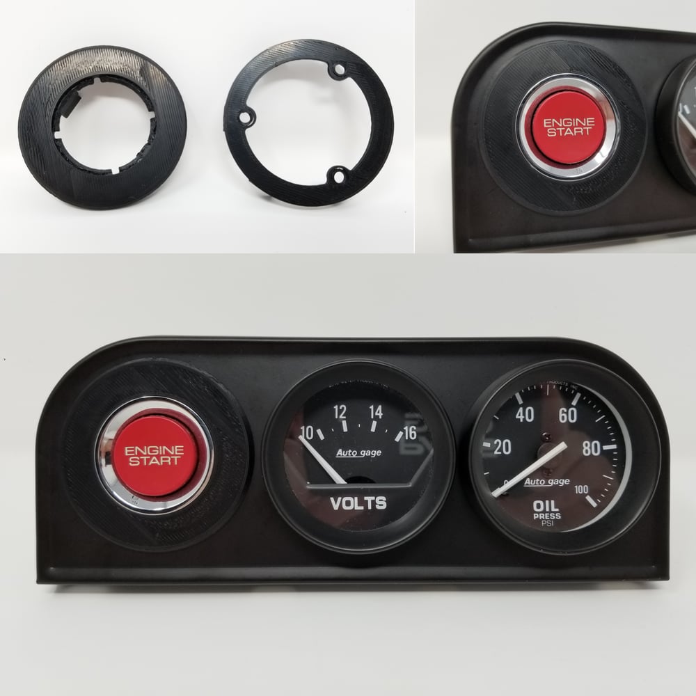 Universal 52mm Gauge Pod to S2000 Push Button Start Adapter (Civic CRX ...