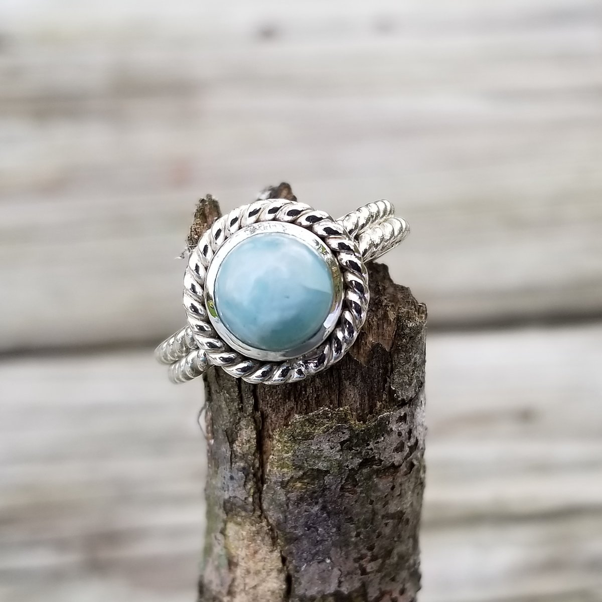 Image of Oceana - Larimar Ring in Sterling Silver